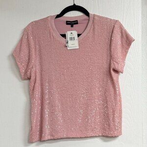 Generation Love Kai Sequined T Shirt Light Pink Size S